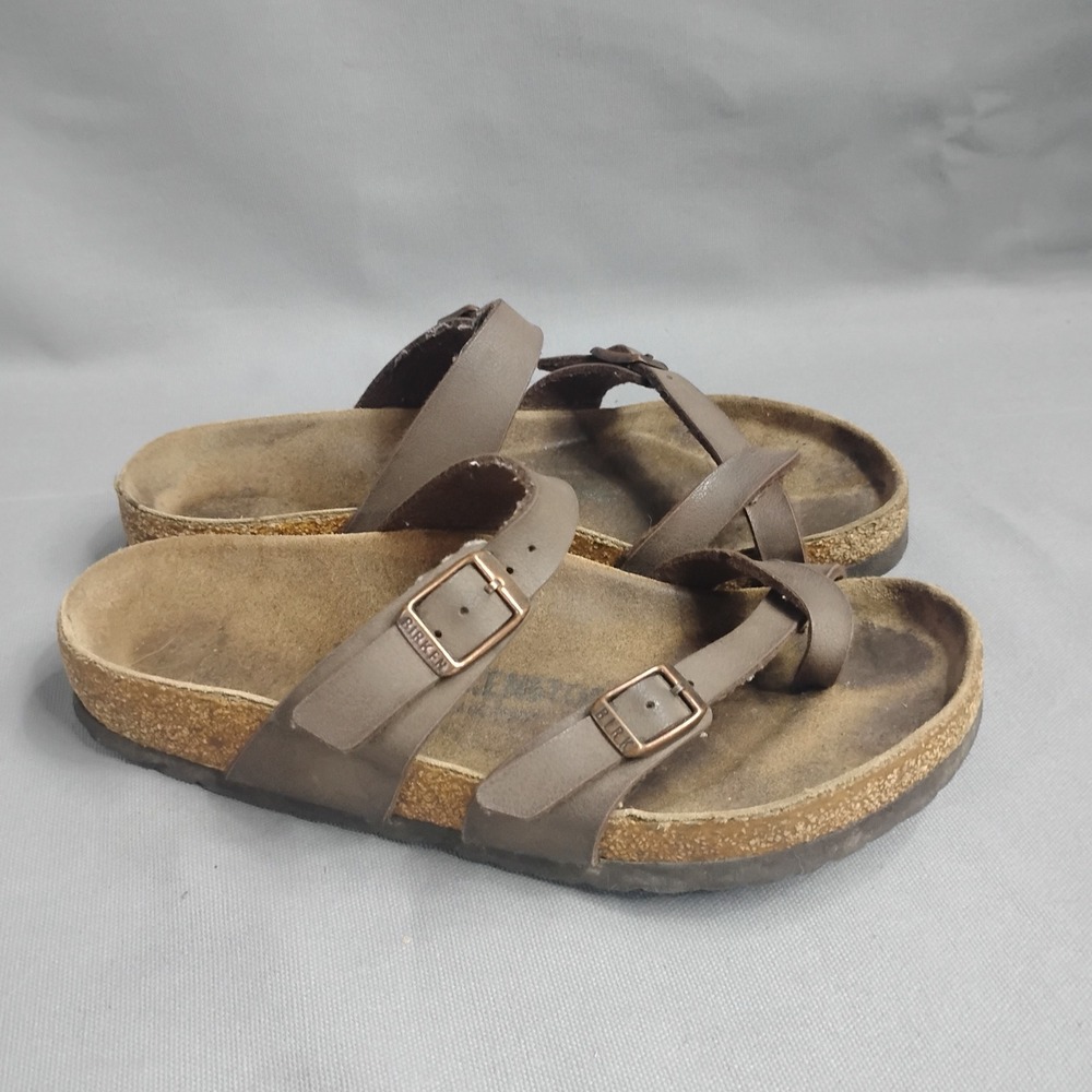 Birkenstock Mayari Brown Birko-Flor Sandals Womens Size 6 Made in Germany